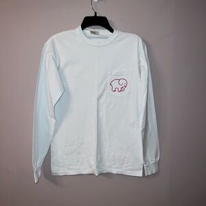Light blue and pink ivory Ella comfort colors long sleeve T-shirt size small